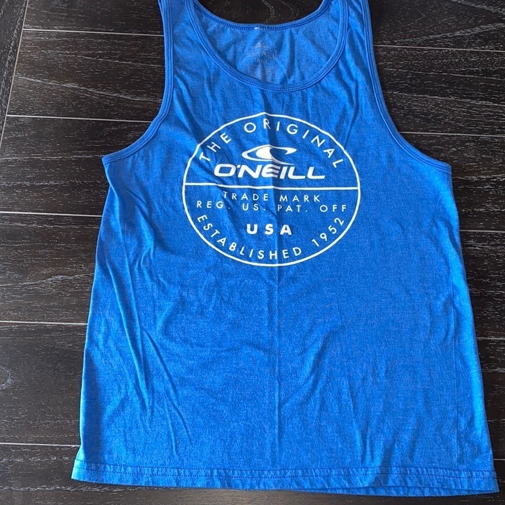 Oneill mens tank top blue size small